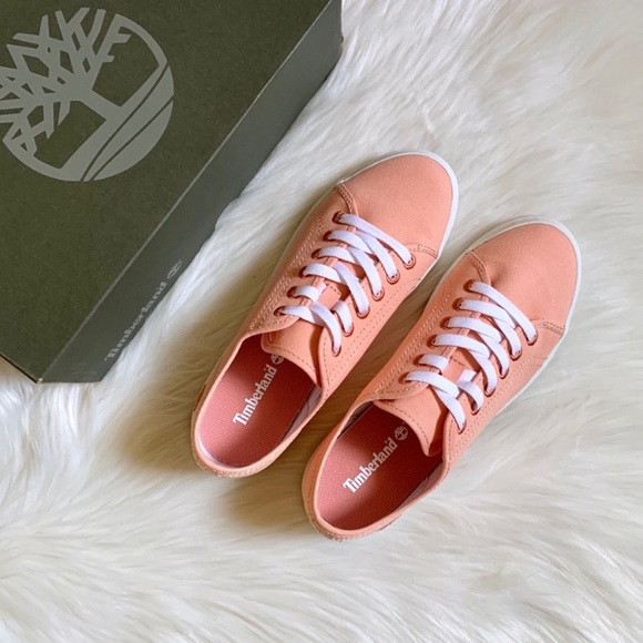 Timberland Coral Canvas Newport Bay Oxford Shoes - Picture 3 of 8